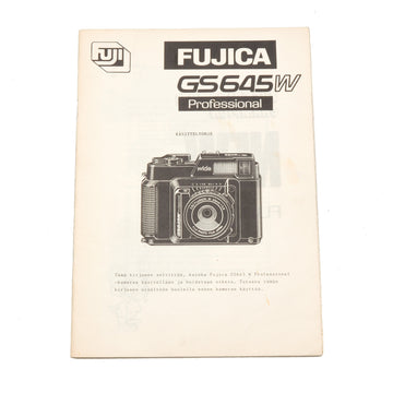 Fujica GS645W Professional Instruction Manual