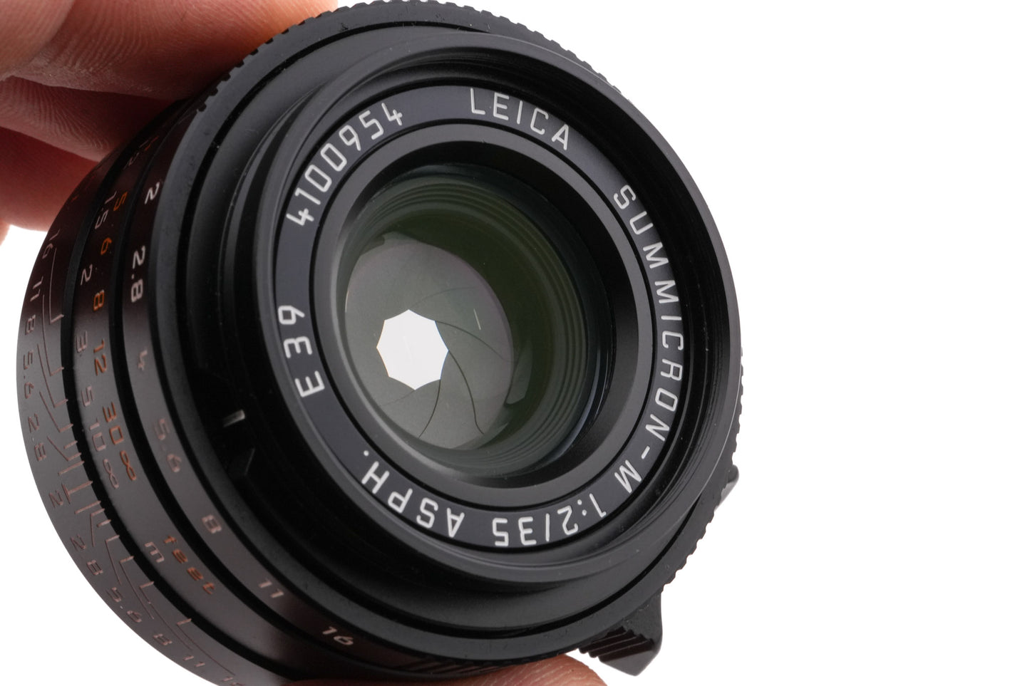 Leica 35mm f2 Summicron-M ASPH. (Type I) (Black, 11879) + A42 Lens Hood (12526)