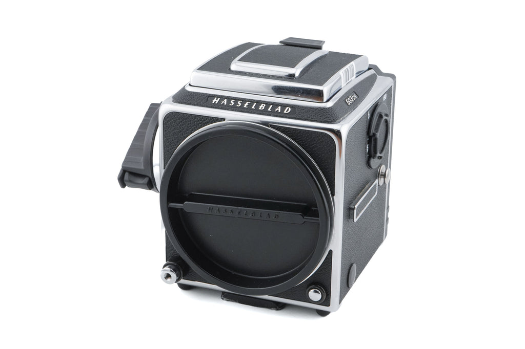 Hasselblad 503CW (Silver, 10243) + Waist Level Finder (New / Chrome, 42315) + Acute Matte D Microprism / Split Image Focusing Screen (42215)