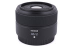 Nikon 40mm f2 Nikkor Z