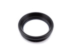 A close-up of a black aluminium 19mm eyepiece with white background. 