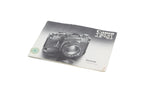 Canon F-1 Instructions