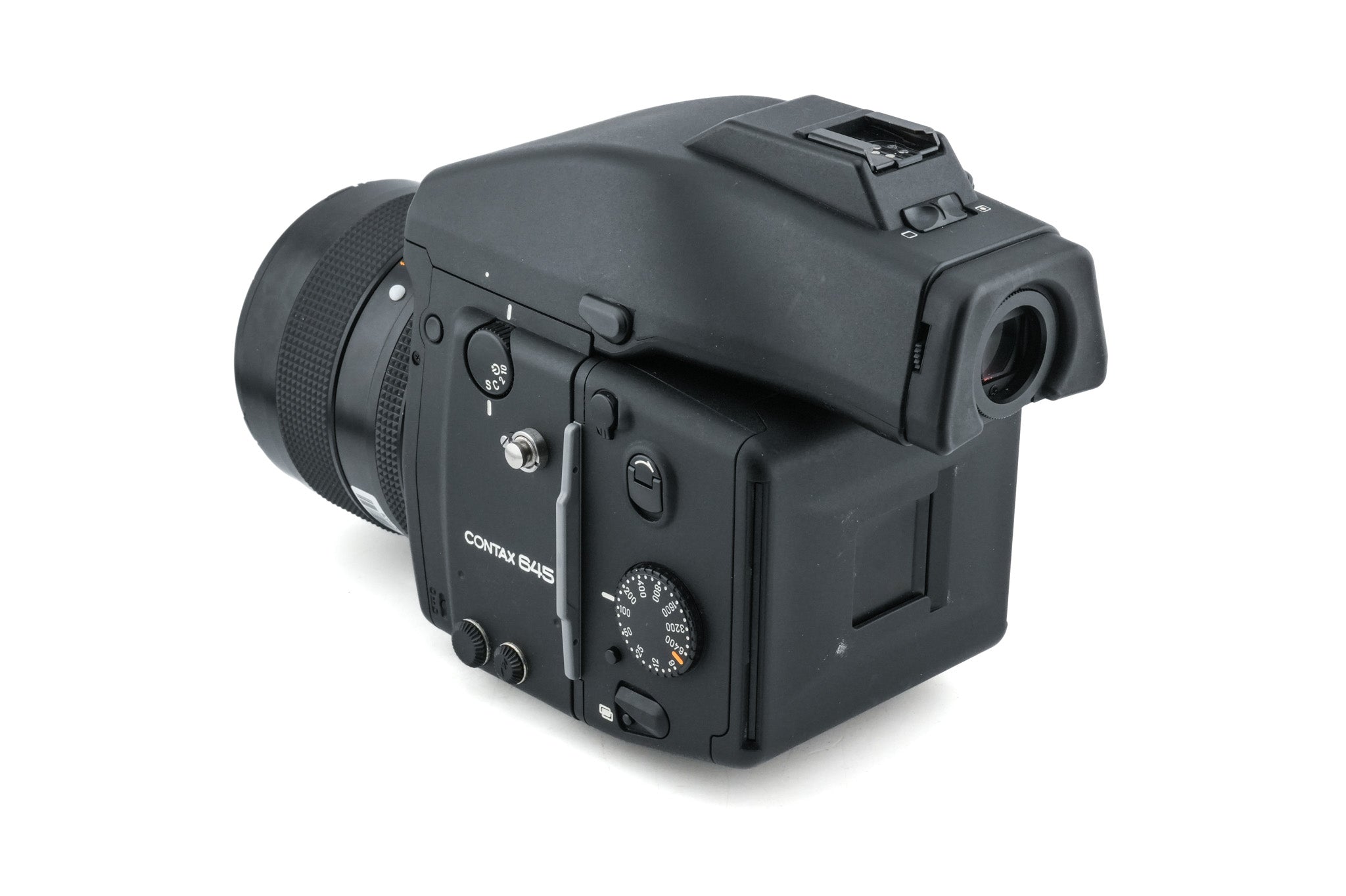 Contax 645 + MFB-1 120/220 Film Back Holder + MFB-1A 120/220 Film Insert + MF-1 AE Prism Finder + 80mm f2 Planar T*