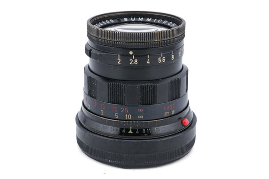 Leica 50mm f2 Summicron (Type II) (Black Paint, 11117) + Lens Hood (IROOA / 12571)