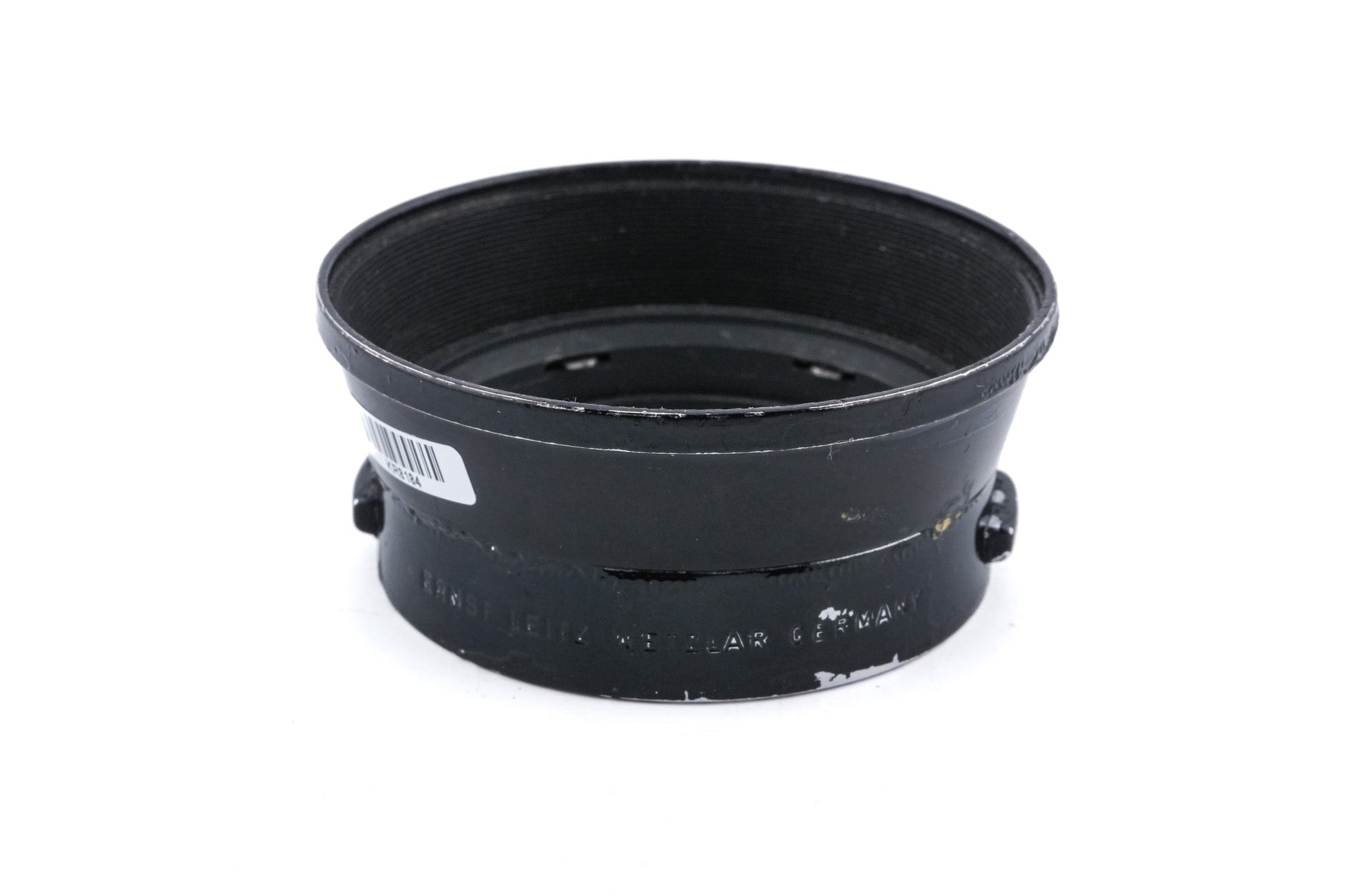 Leica 50mm f2 Summicron (Type II) (Black Paint, 11117) + Lens Hood (35/50mm f2-3.5) (IROOA / 12571)