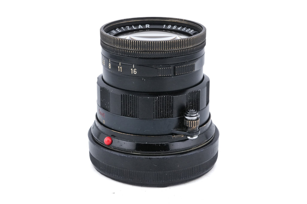 Leica 50mm f2 Summicron (Type II) (Black Paint, 11117) + Lens Hood (35/50mm f2-3.5) (IROOA / 12571)