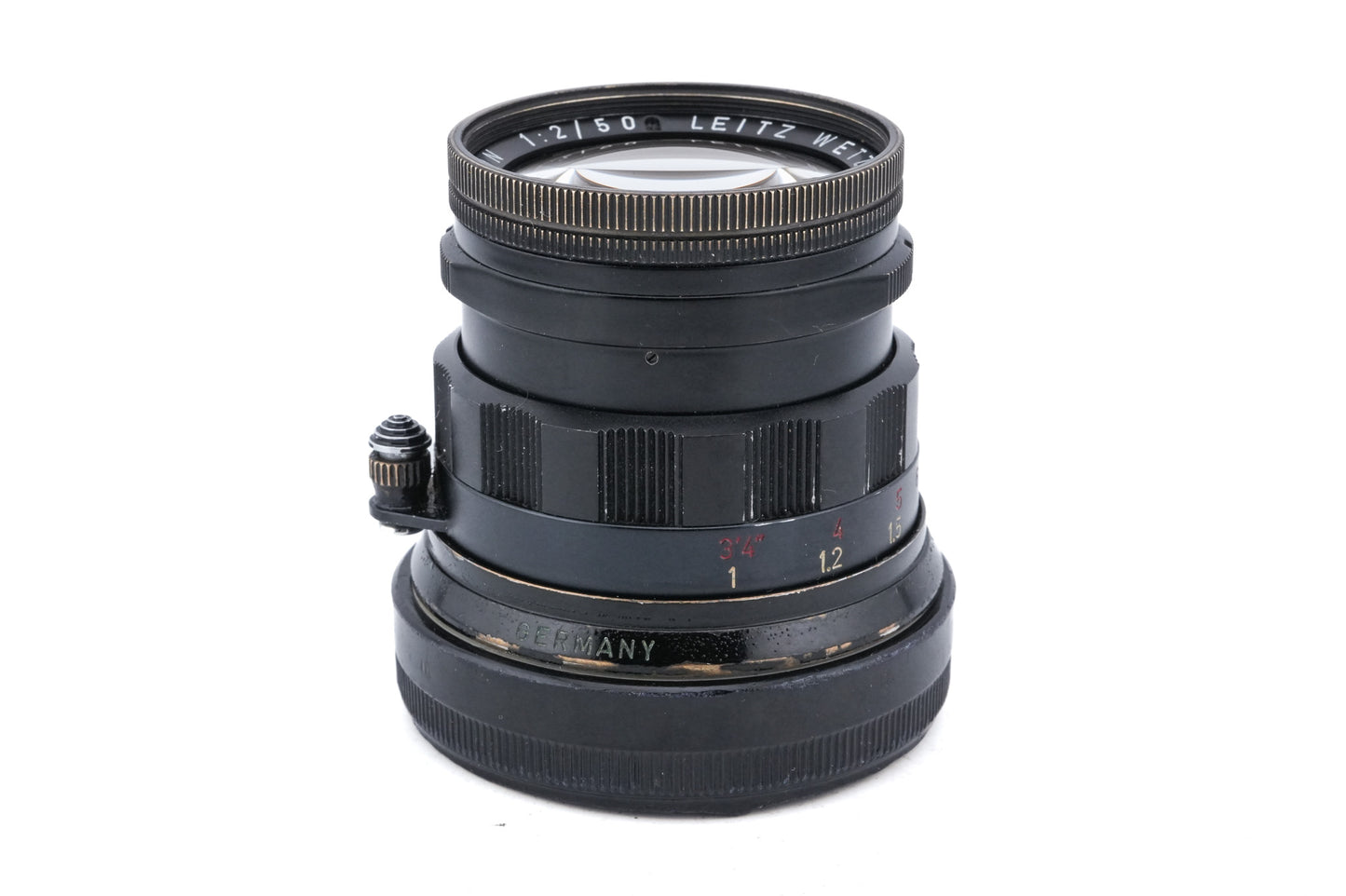 Leica 50mm f2 Summicron (Type II) (Black Paint, 11117) + Lens Hood (IROOA / 12571)