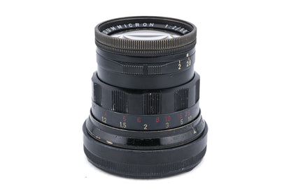 Leica 50mm f2 Summicron (Type II) (Black Paint, 11117) + Lens Hood (IROOA / 12571)