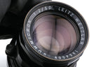 Leica 50mm f2 Summicron (Type II) (Black Paint, 11117) + Lens Hood (35/50mm f2-3.5) (IROOA / 12571)