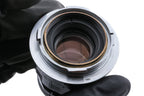 Leica 50mm f2 Summicron (Type II) (Black Paint, 11117) + Lens Hood (35/50mm f2-3.5) (IROOA / 12571)