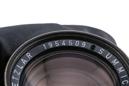 Leica 50mm f2 Summicron (Type II) (Black Paint, 11117) + Lens Hood (IROOA / 12571)