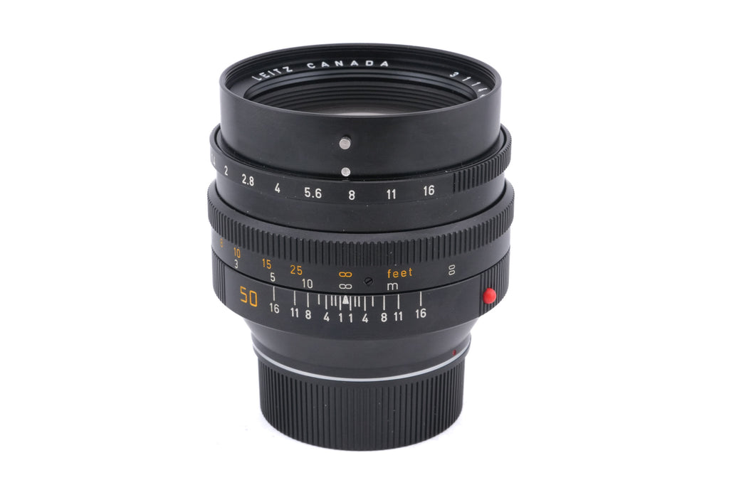Leica 50mm f1 Noctilux-M (Type II) (11821) + Lens Hood (50mm f1 II) (12539)