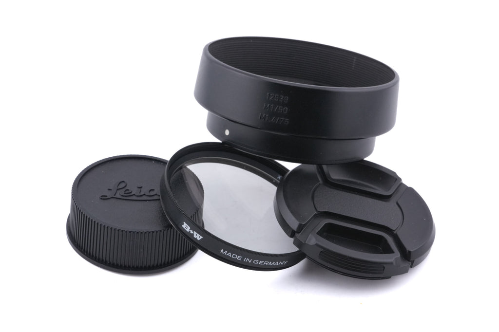 Leica 50mm f1 Noctilux-M (Type II) (11821) + Lens Hood (50mm f1 II) (12539)