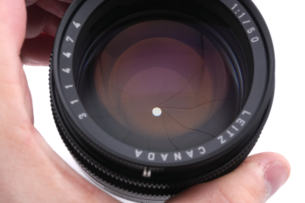 Leica 50mm f1 Noctilux-M (Type II) (11821) + Lens Hood (50mm f1 II) (12539)