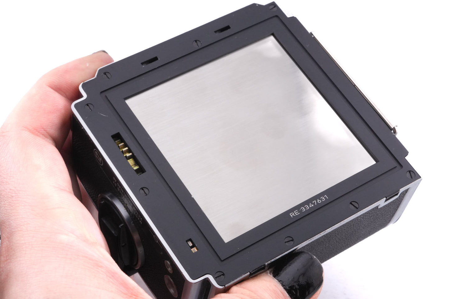 Hasselblad 503CX (10026 / 10172) + Waist Level Finder (New / Chrome, 42315) + 80mm f2.8 Planar T* CF (20029) + A12N Film Magazine + Acute Matte Grid / Split Image Focusing Screen (42170)