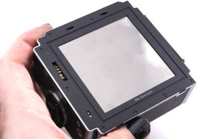 Hasselblad 503CX (10026 / 10172) + Waist Level Finder (New / Chrome, 42315) + 80mm f2.8 Planar T* CF (20029) + A12N Film Magazine + Acute Matte Grid / Split Image Focusing Screen (42170)