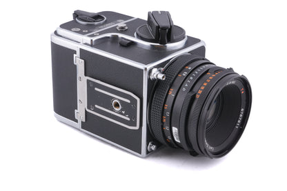 Hasselblad 503CX (10026 / 10172) + Waist Level Finder (New / Chrome, 42315) + 80mm f2.8 Planar T* CF (20029) + A12N Film Magazine + Acute Matte Grid / Split Image Focusing Screen (42170)