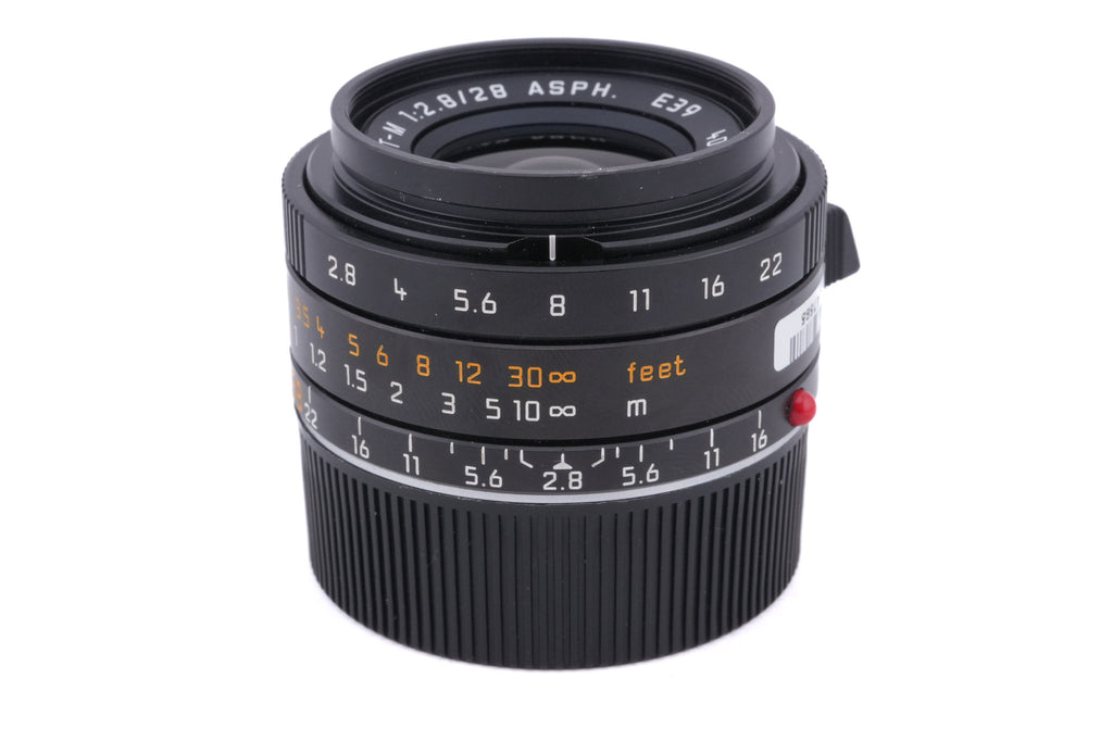 Leica 28mm f2.8 Elmarit-M ASPH. (11606) + Lens Hood (35mm f2 ASPH. / 28mm f2.8 ASPH.) (A42) (12526)