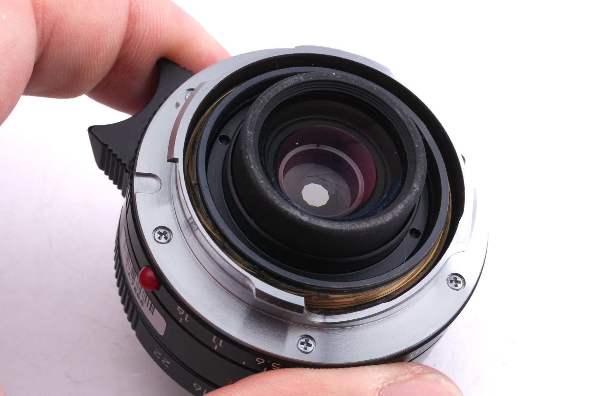 Leica 28mm f2.8 Elmarit-M ASPH. (11606) + Lens Hood (35mm f2 ASPH. / 28mm f2.8 ASPH.) (A42) (12526)