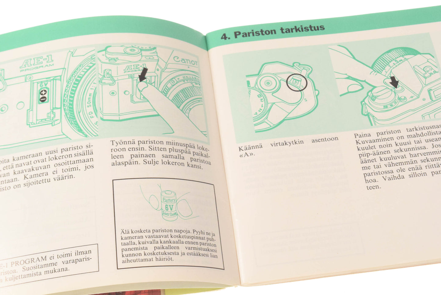 Canon AE-1 Program Instructions