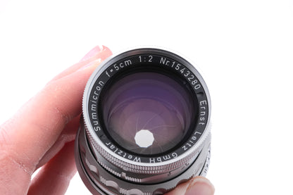 Leica 50mm f2 Summicron (Type II) (Silver, SOOIC-MS / SOSIC / 11118 / 11618 / 11818)