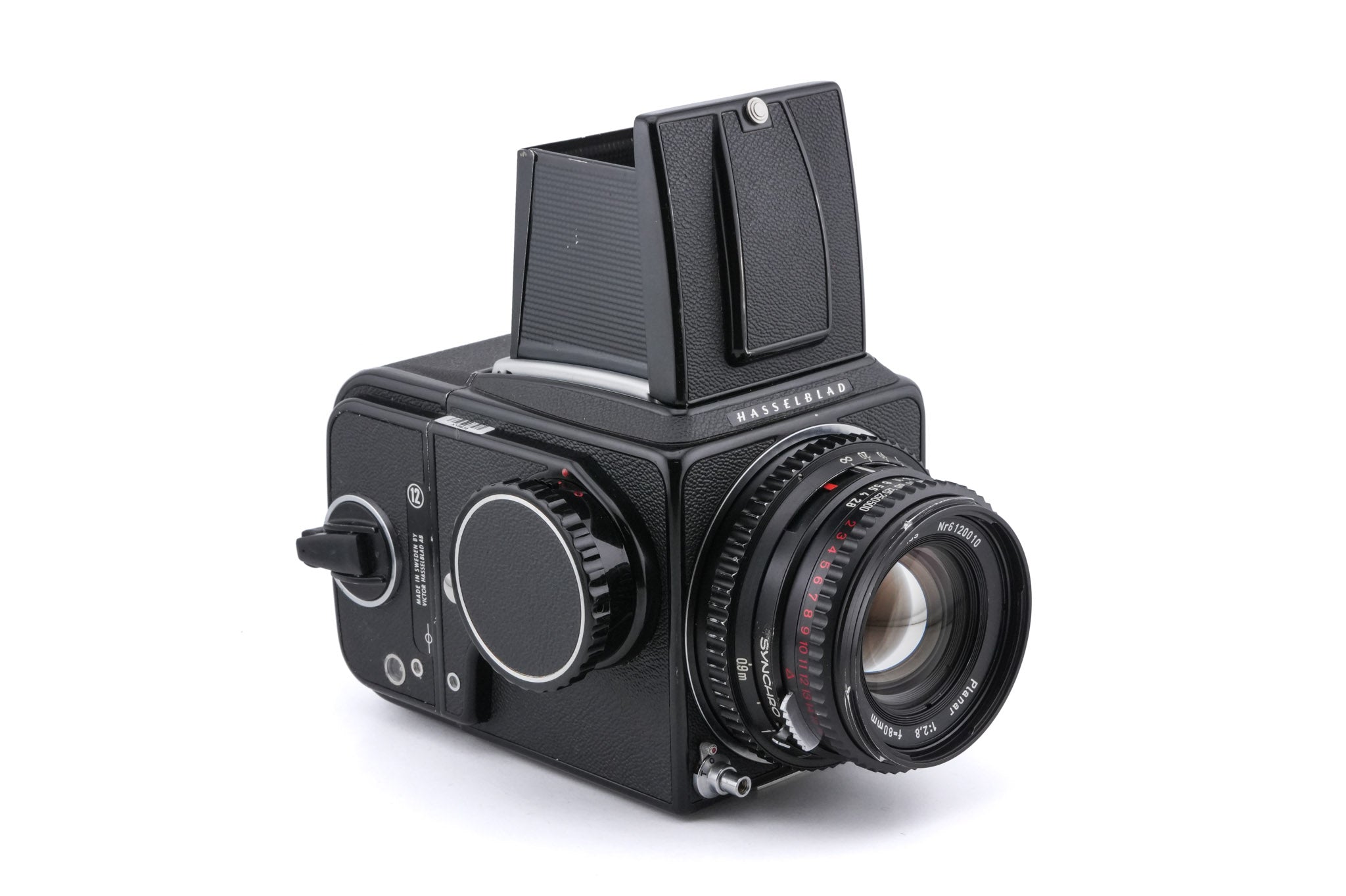 Hasselblad 500C/M (Black, 10170) + Acute Matte Focusing Screen (42165) + 80mm f2.8 Planar T* C (Black, 20028) + Waist Level Finder (Old / Black, 42277) + A12N Film Magazine
