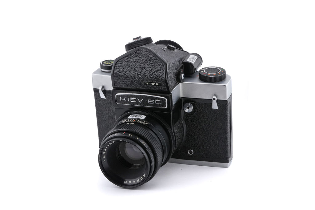 Kiev 6C + 60 TTL Prism Finder + 90mm f2.8 Vega-12B