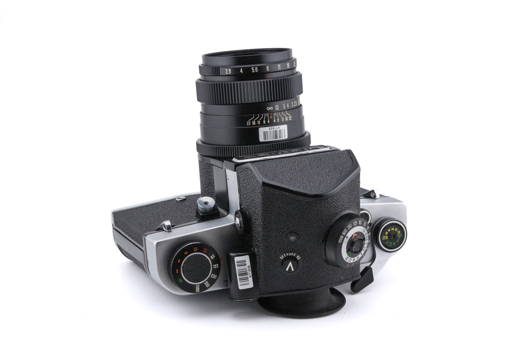 Kiev 6C + 60 TTL Prism Finder + 90mm f2.8 Vega-12B