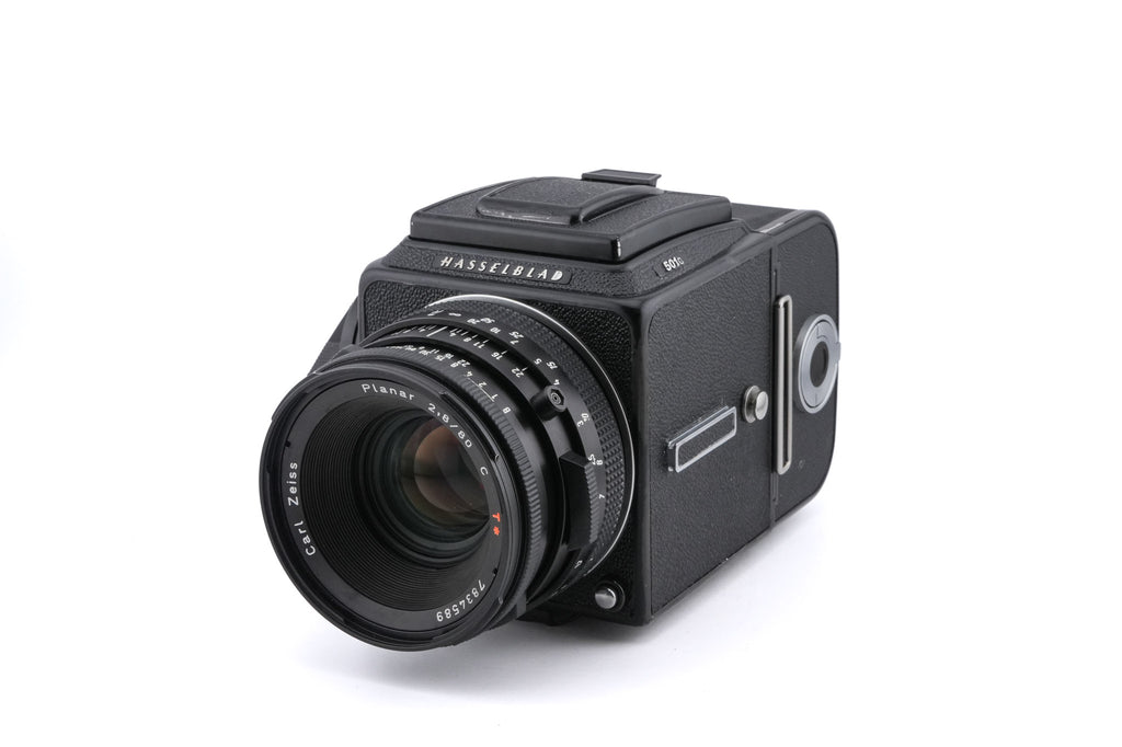 Hasselblad 501C (11045) + 80mm f2.8 Planar T* C (New) (20029) + A12N Film Magazine + Waist Level Finder (New / Black, 42323) + Acute Matte Focusing Screen (42165)