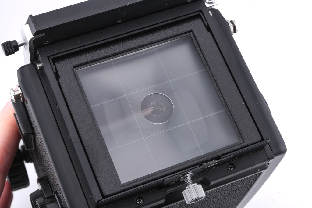 Mamiya C220 F + Waist Level Finder (New Version) + 80mm f2.8 Sekor (Blue Dot)