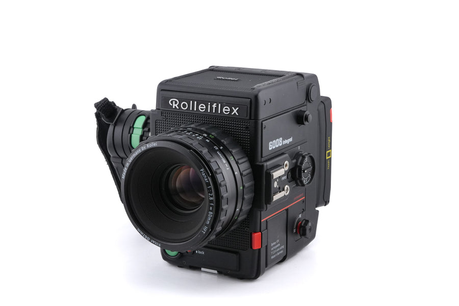 Rollei Rolleiflex 6008 Integral Professional + Action Grip + Rolleiflex Waist Level Finder + 4560 Film Magazine Adapter + 4560 Film Magazine + 80mm f2.8 Planar HFT EL