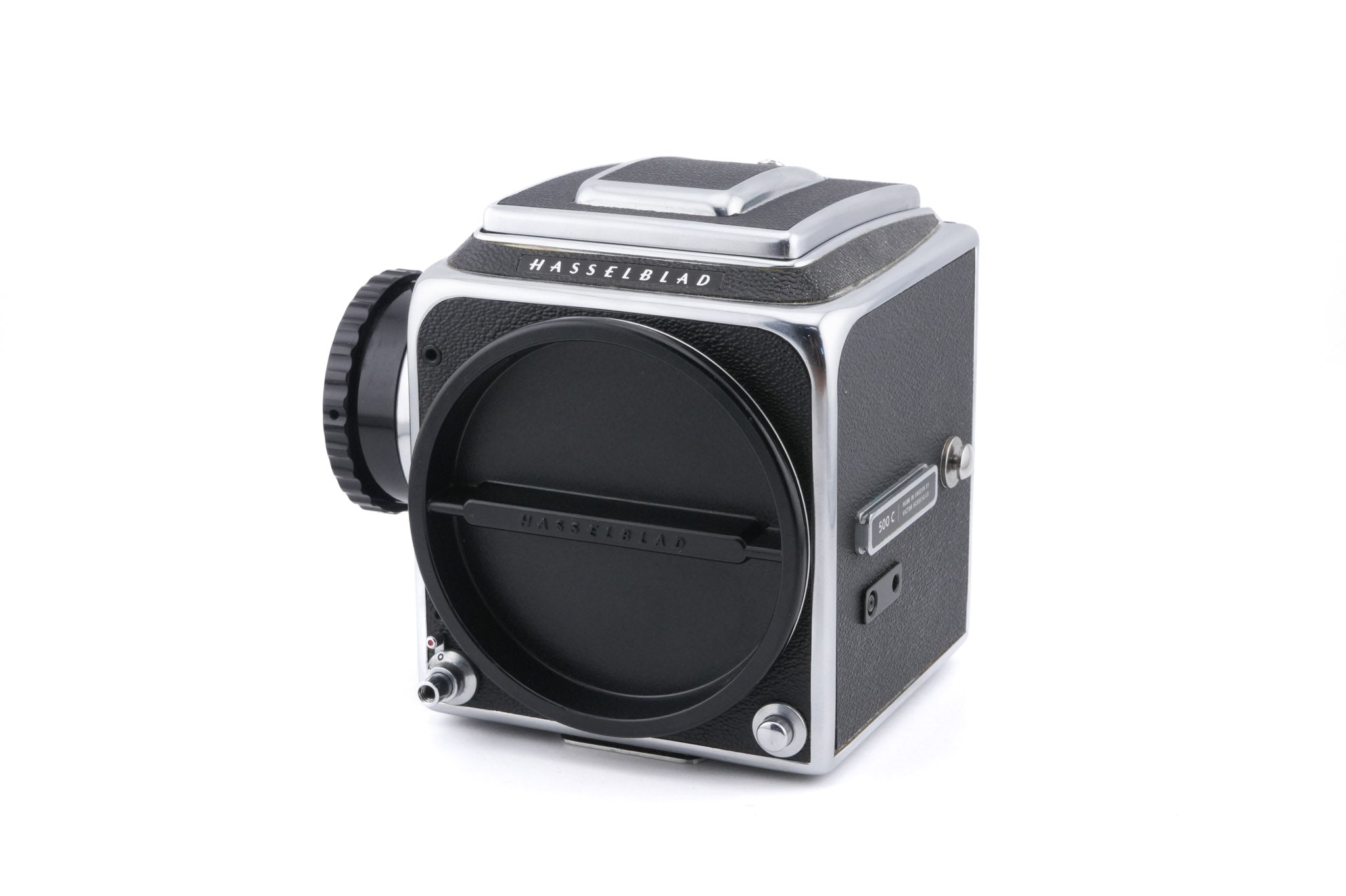 Hasselblad 500C (10022) + Standard Winding Knob (44024) + Waist Level Finder (Old / Silver, 42021)