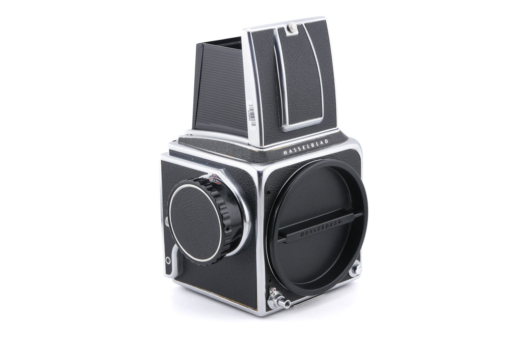 Hasselblad 500C (10022) + Standard Winding Knob (44024) + Waist Level Finder (Old / Silver, 42021)