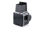 Hasselblad 500C (10022) + Standard Winding Knob (44024) + Waist Level Finder (Old / Silver, 42021)