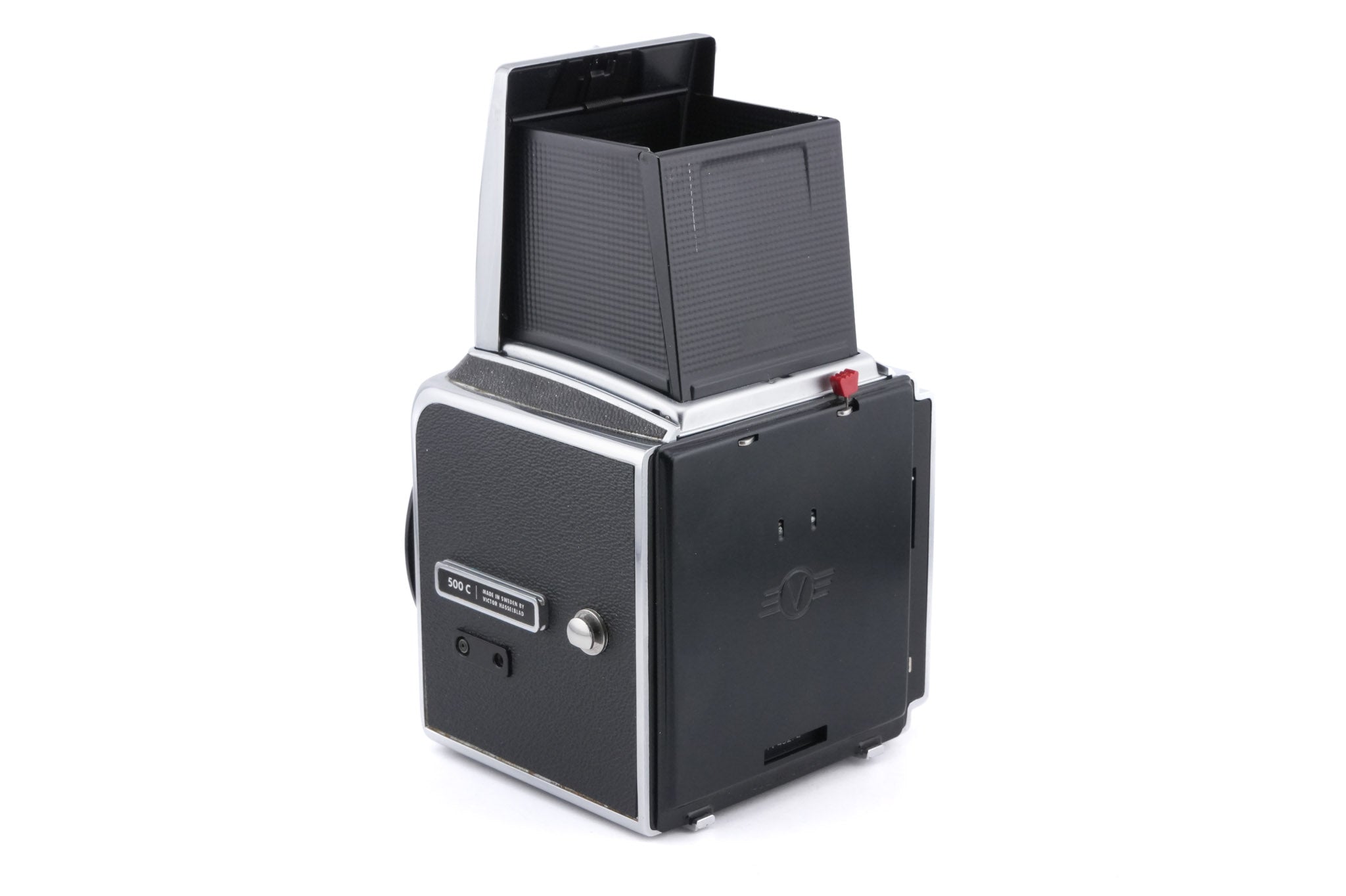 Hasselblad 500C (10022) + Standard Winding Knob (44024) + Waist Level Finder (Old / Silver, 42021)