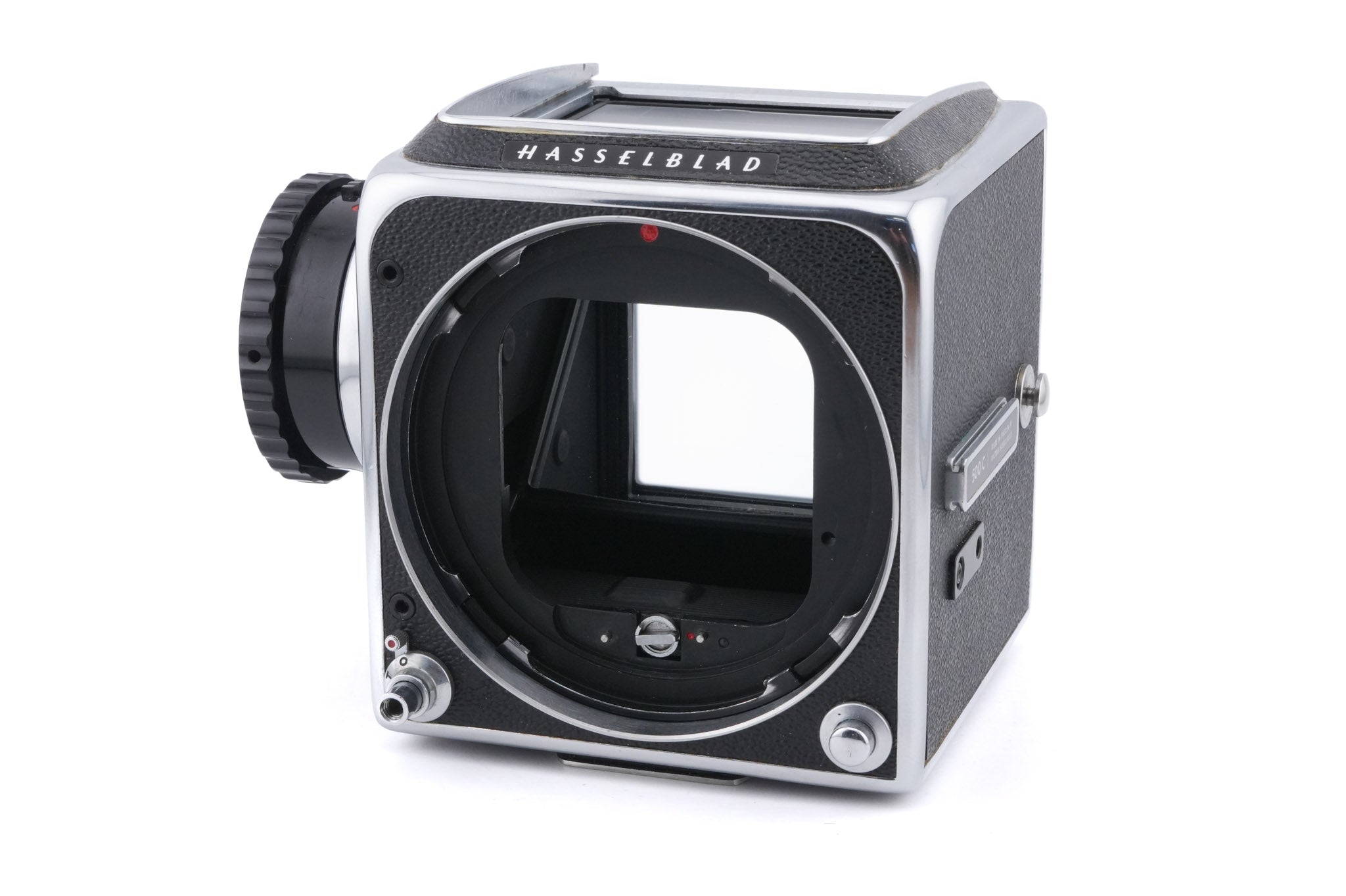 Hasselblad 500C (10022) + Standard Winding Knob (44024) + Waist Level Finder (Old / Silver, 42021)