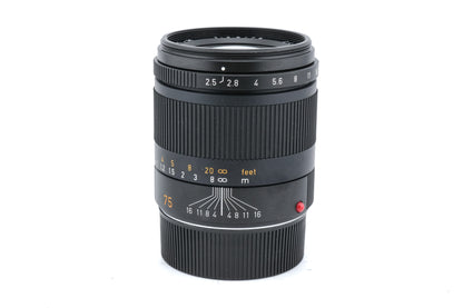 Leica 75mm f2.5 Summarit-M (11645) + Lens Hood (12460)