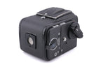 Hasselblad 500C/M (Black, 10170) + A12 Film Magazine (Black, 30147) + Standard Focusing Screen (42161) + Waist Level Finder (Old / Black, 42277)