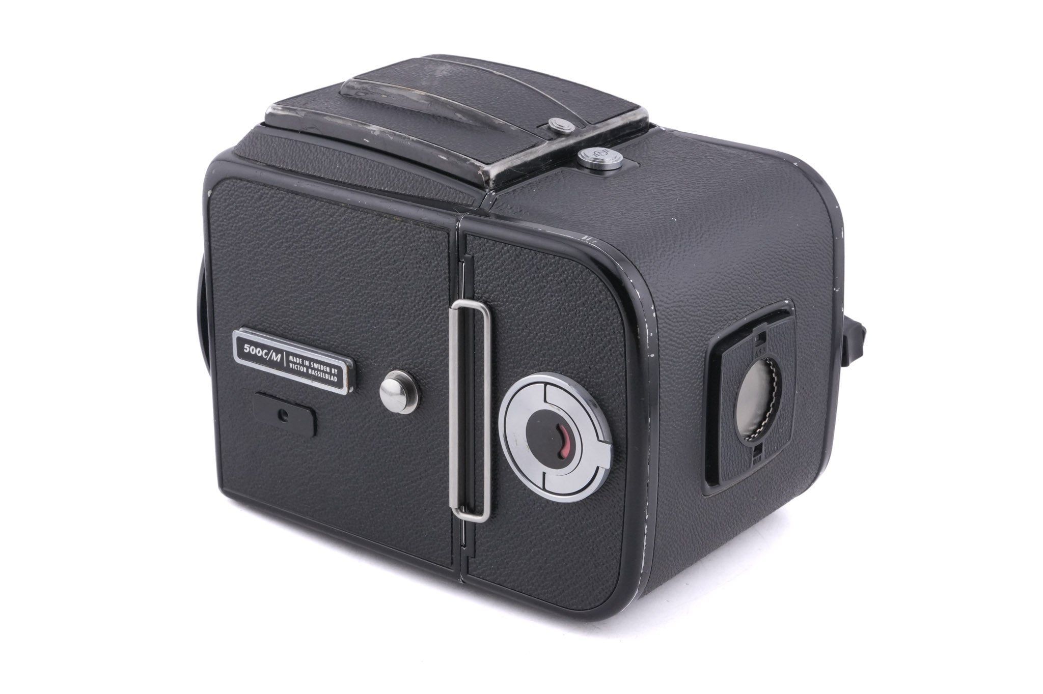 Hasselblad 500C/M (Black, 10170) + A12 Film Magazine (Black, 30147) + Standard Focusing Screen (42161) + Waist Level Finder (Old / Black, 42277)