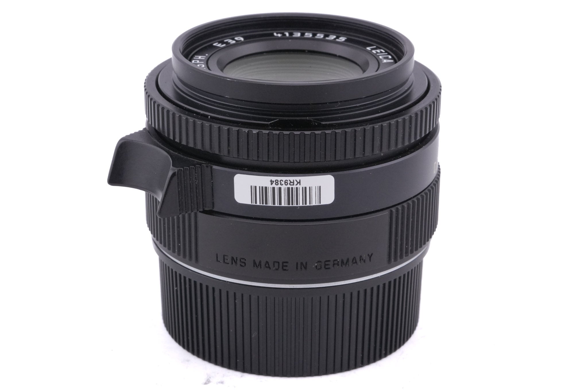 Leica 35mm f2 Summicron-M ASPH. (Type I) (Black, 11879) + Lens Hood (35mm f2 ASPH.) (A42) (12526)