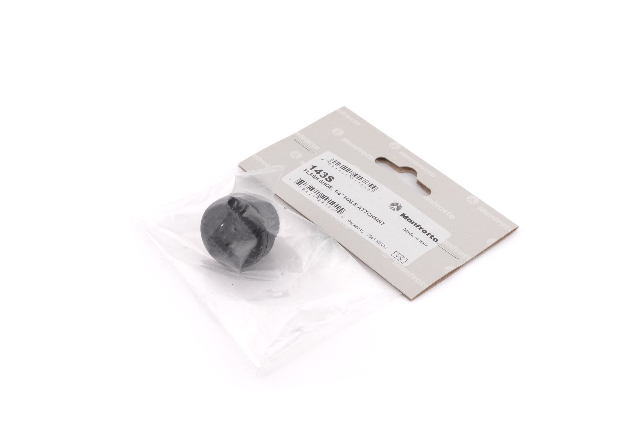 Manfrotto Flash Shoe 1/4" Male Attachment (143S) - Accessory