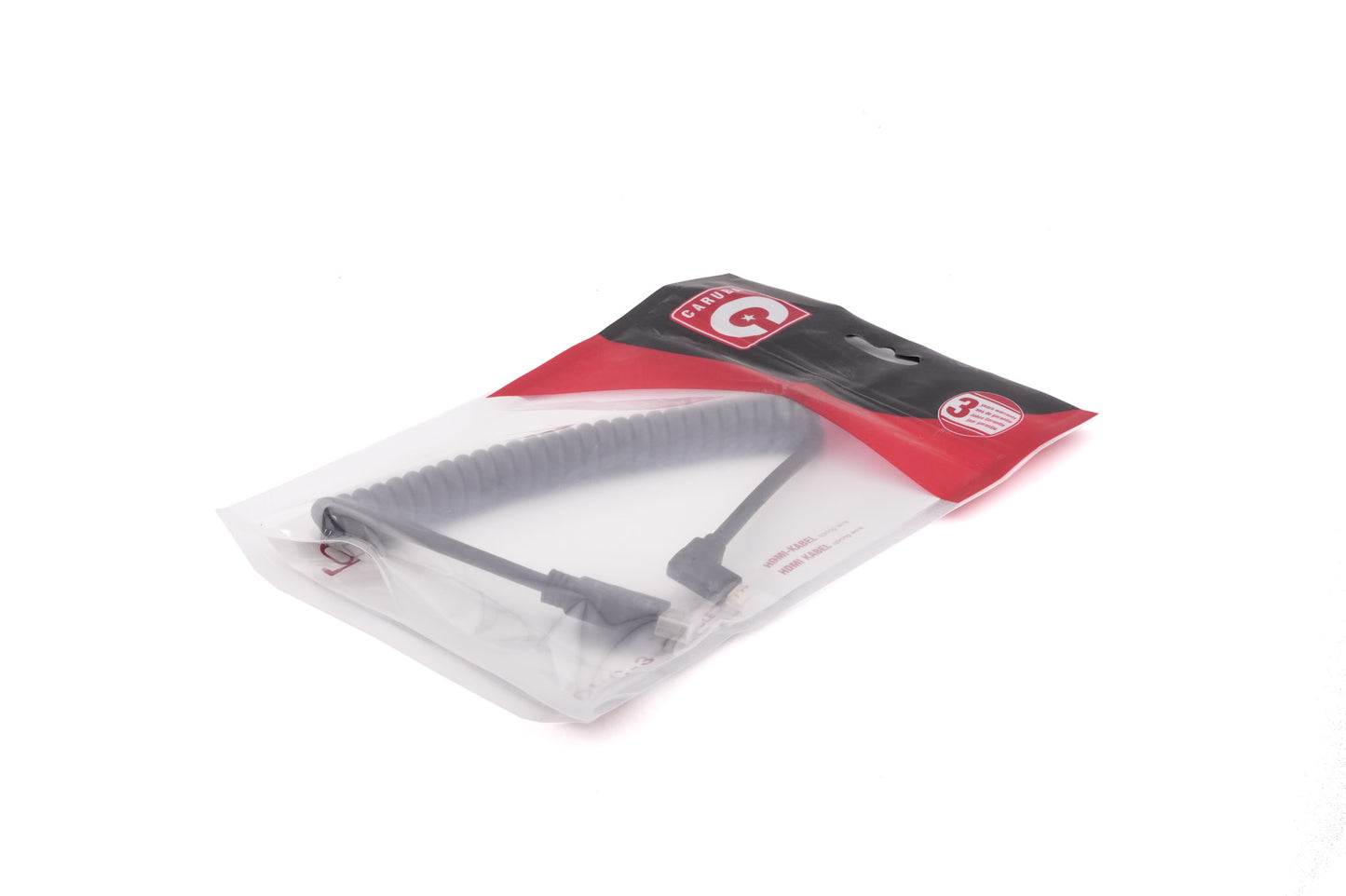 Caruba CHC-3 Coiled Angled Micro HDMI - HDMI Cable - Accessory