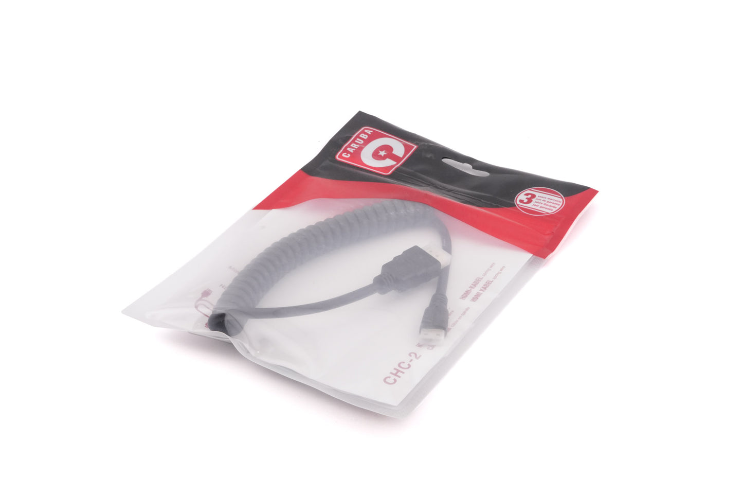 Caruba CHC-2 Coiled Straight Mini HDMI - HDMI Cable