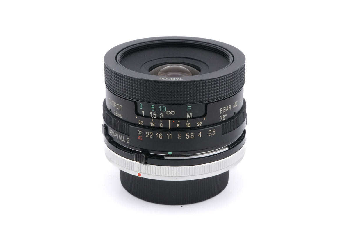 Tamron 28mm f2.5 BBAR MC (02B) + Adaptall 2 - Canon FD Adapter