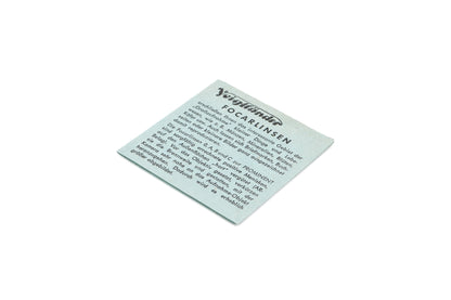 Voigtländer 47mm Focar 0 f=2m AR 342/47