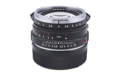Voigtländer 40mm f1.4 Nokton Classic