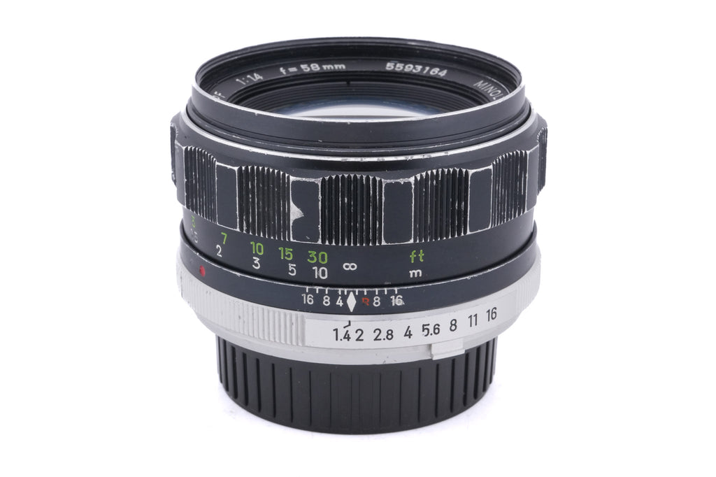 Minolta 58mm f1.4 MC Rokkor-PF