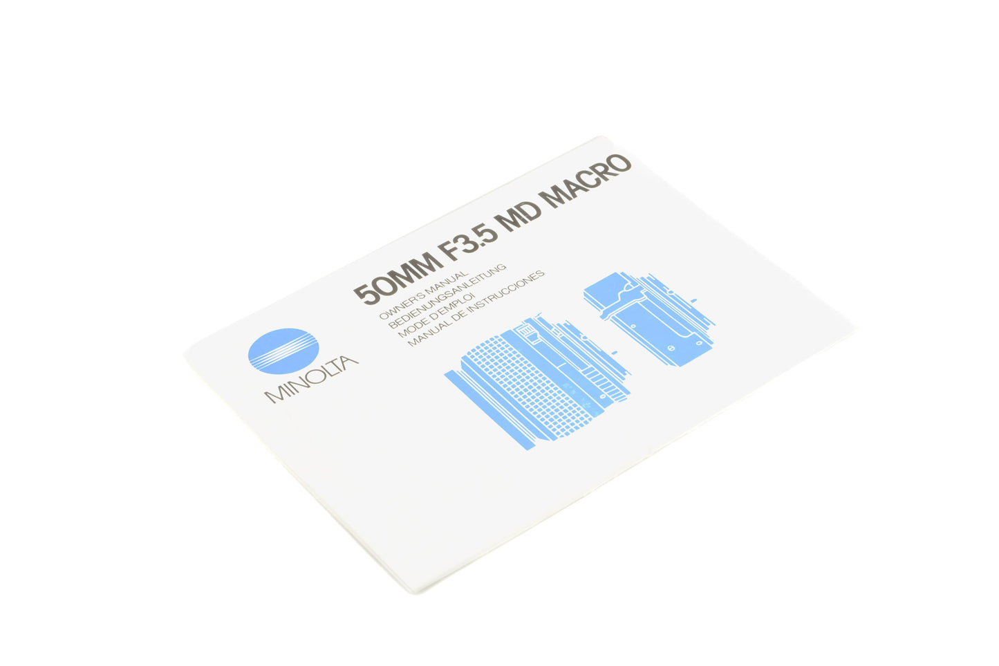 Minolta 50mm f3.5 MD Macro Instructions - Lens