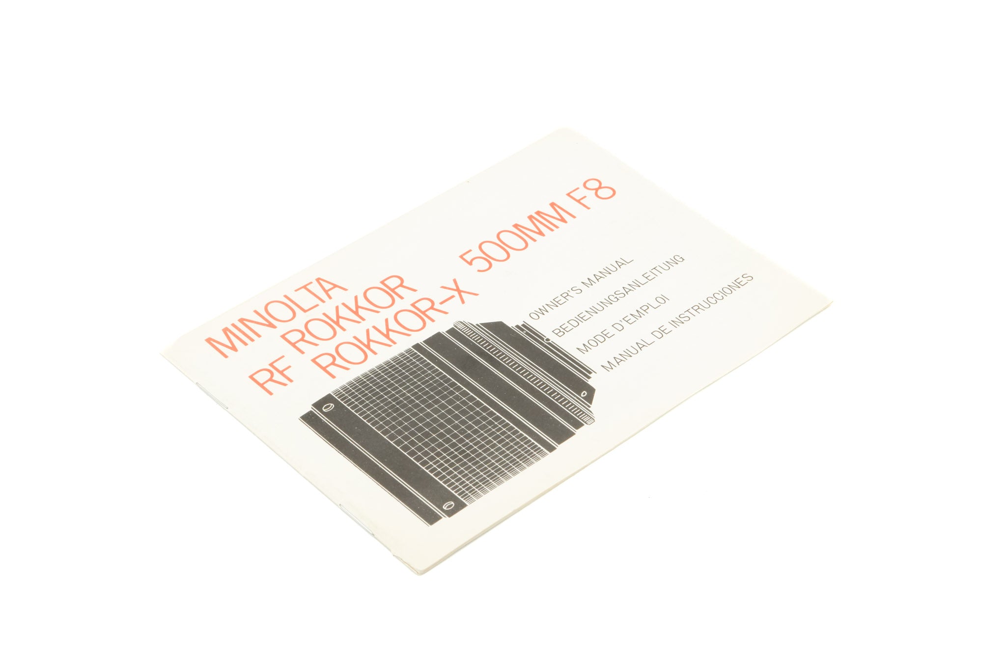 Minolta 500mm f8 RF Rokkor/-X Instructions - Accessory