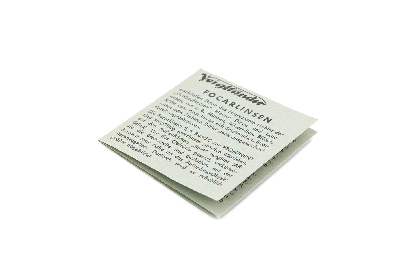 Voigtländer 47mm Focar A f=1m 343/47